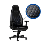Noblechairs Icon cuero PU negro  azul  Silla