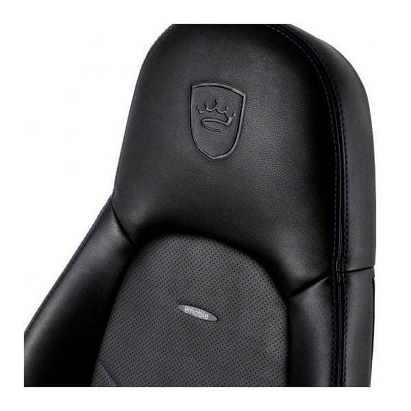 Noblechairs Icon cuero PU negro  azul  Silla