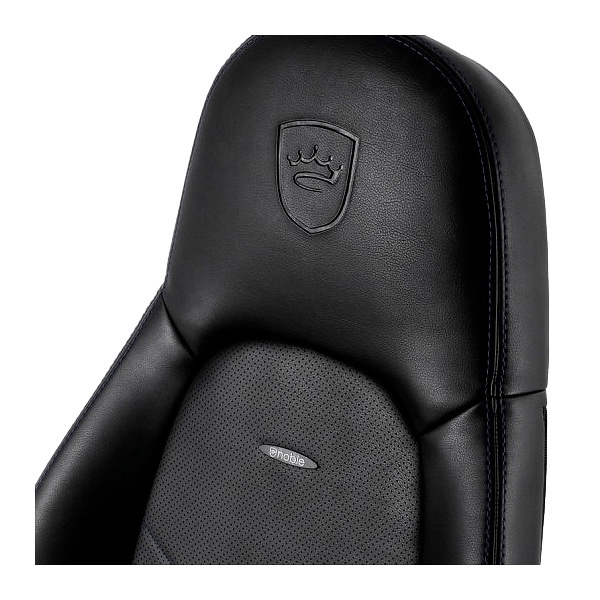 Noblechairs Icon cuero PU negro  azul  Silla