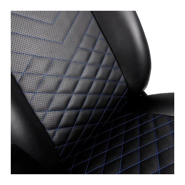 Noblechairs Icon cuero PU negro  azul  Silla