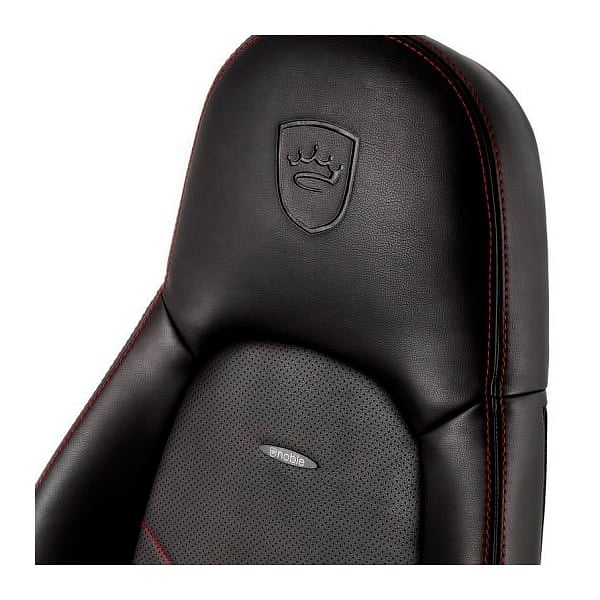 Noblechairs Icon cuero PU negro  rojo  Silla