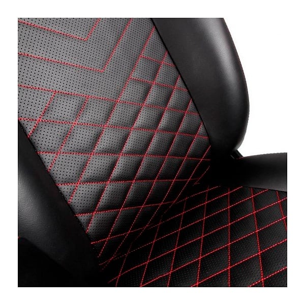 Noblechairs Icon cuero PU negro  rojo  Silla
