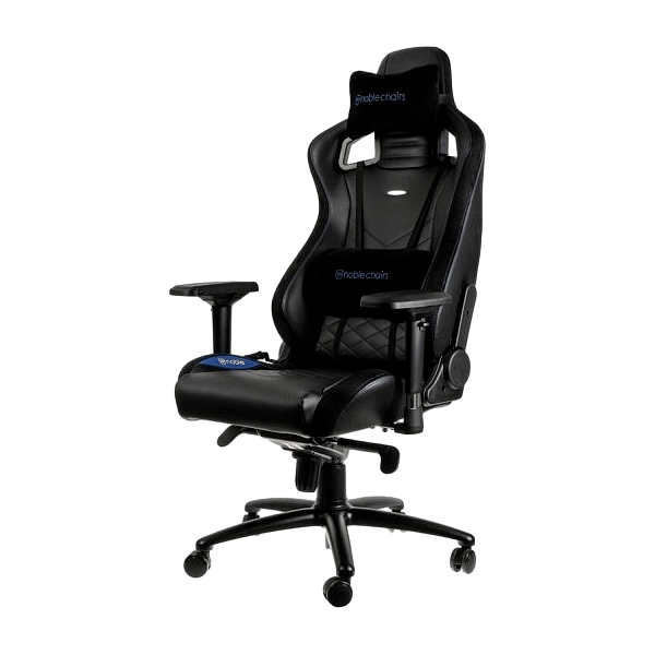 Noblechairs Epic cuero PU negro  azul  Silla