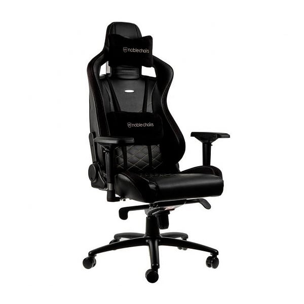 Noblechairs Epic cuero PU negro  dorado  Silla