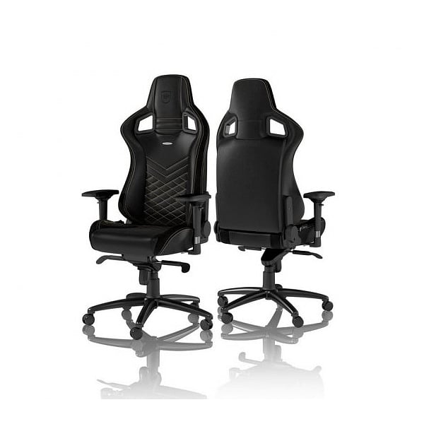 Noblechairs Epic cuero PU negro  dorado  Silla