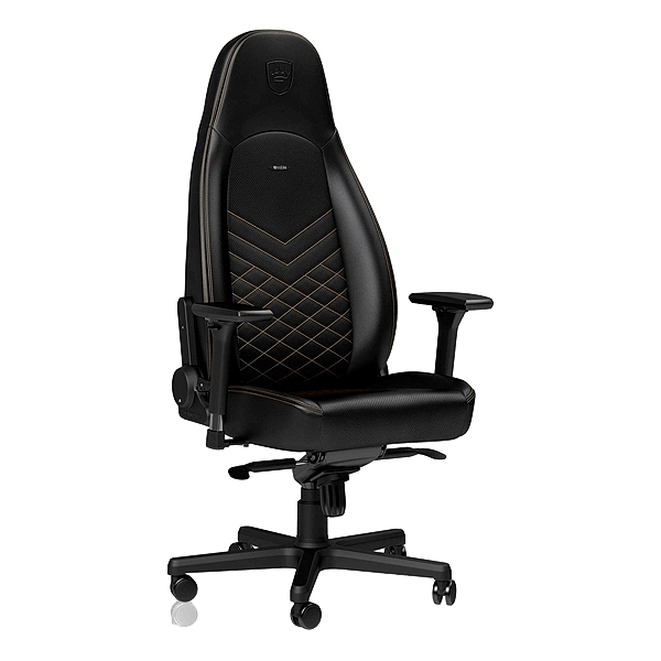 Noblechairs Icon cuero PU negro  dorado  Silla