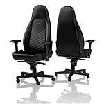 Noblechairs Icon cuero PU negro  dorado  Silla