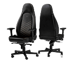 Noblechairs Icon cuero PU negro  dorado  Silla