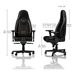 Noblechairs Icon cuero PU negro  dorado  Silla