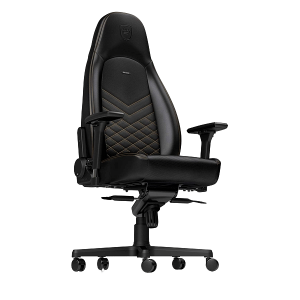 Noblechairs Icon cuero PU negro  dorado  Silla