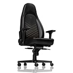 Noblechairs Icon cuero PU negro  dorado  Silla