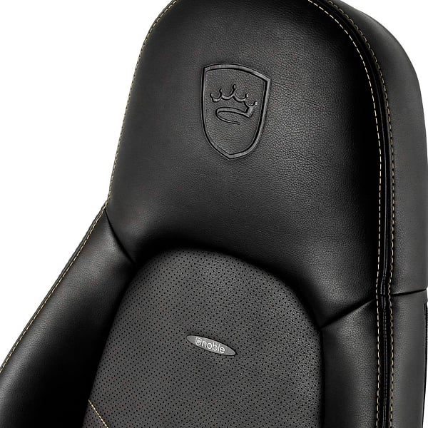 Noblechairs Icon cuero PU negro  dorado  Silla