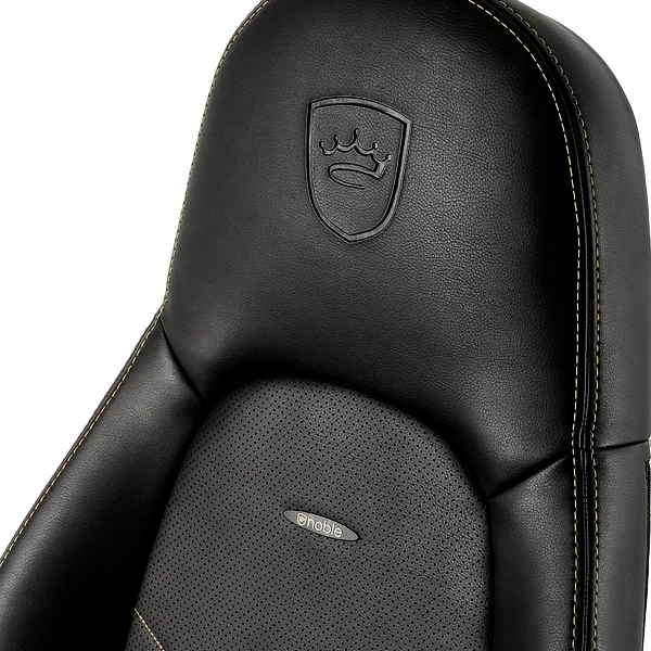 Noblechairs Icon cuero PU negro  dorado  Silla