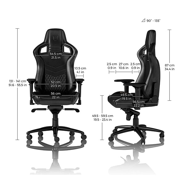 Noblechairs Epic cuero de nappa negro  Silla