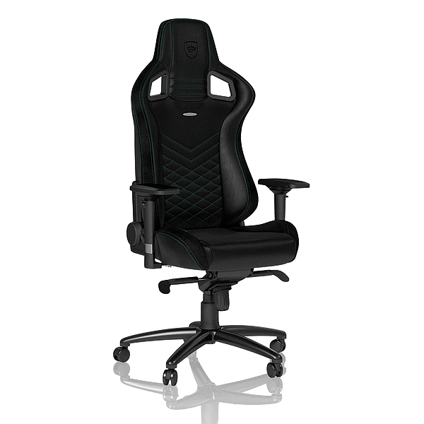 Noblechairs Epic cuero PU negro  verde  Silla