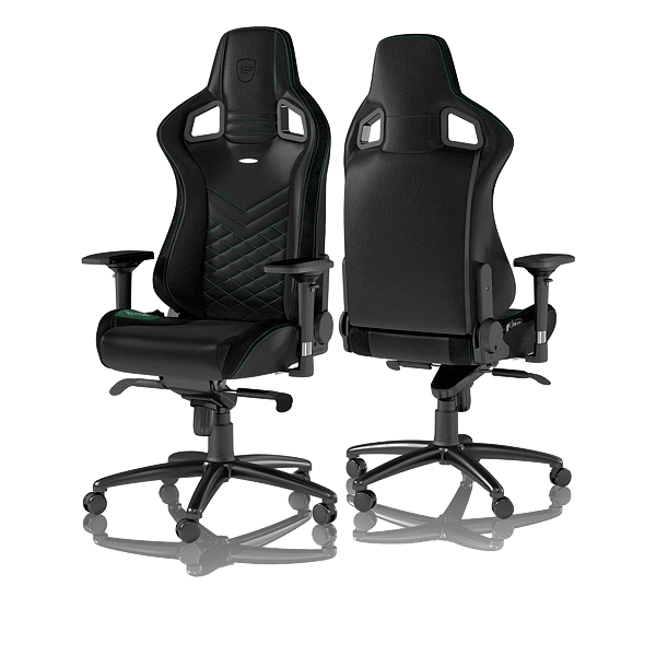 Noblechairs Epic cuero PU negro  verde  Silla
