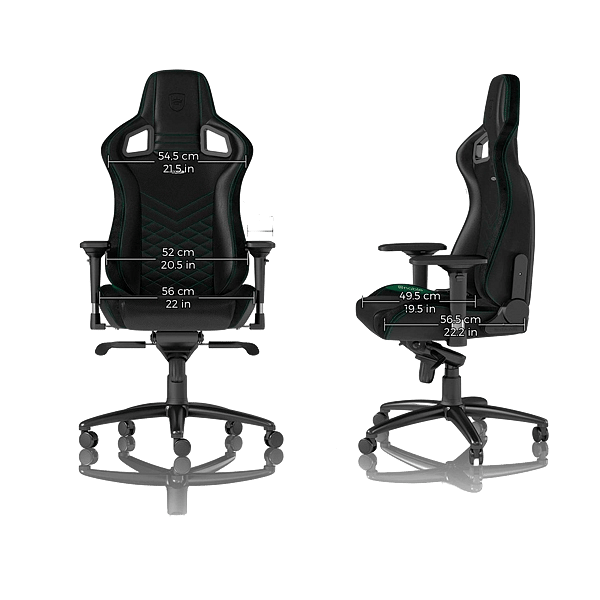 Noblechairs Epic cuero PU negro  verde  Silla
