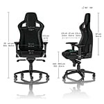 Noblechairs Epic cuero PU negro  verde  Silla