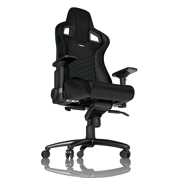 Noblechairs Epic cuero PU negro  verde  Silla