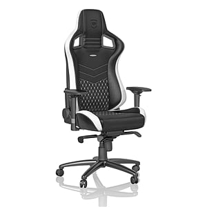 Noblechairs Epic cuero negro  blanco  rojo  Silla
