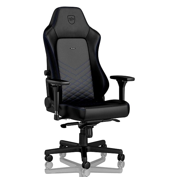 Noblechairs Hero cuero PU negro  azul  Silla