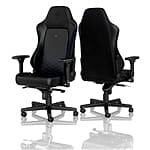Noblechairs Hero cuero PU negro  azul  Silla