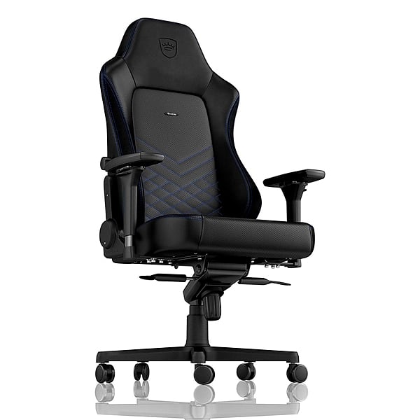 Noblechairs Hero cuero PU negro  azul  Silla