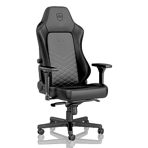 Noblechairs Hero cuero PU negro  blanco  Silla