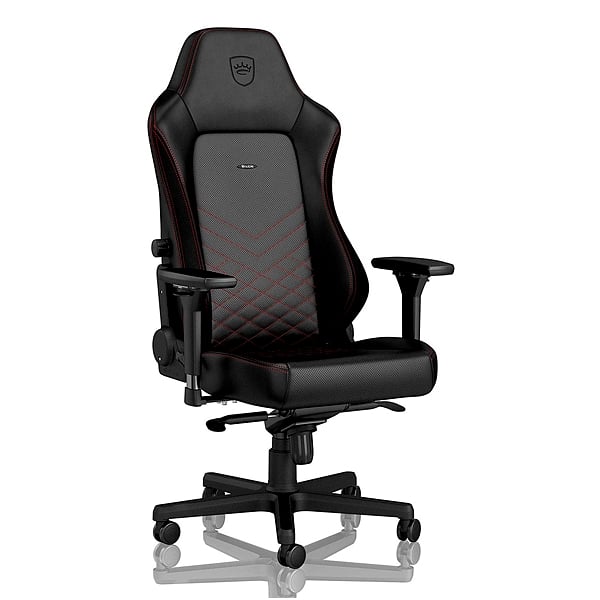 Noblechairs Hero cuero PU negro  rojo  Silla