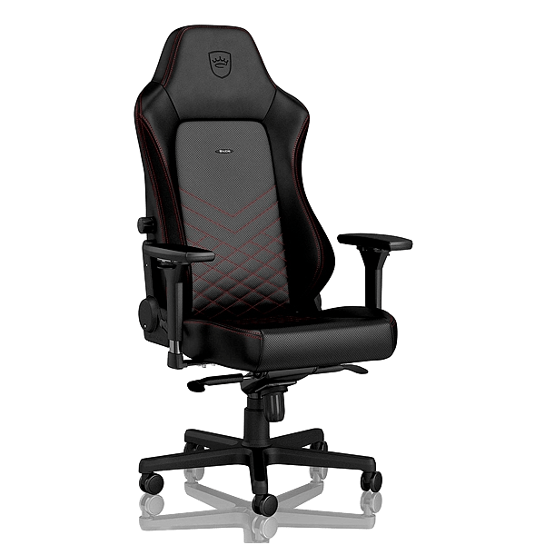 Noblechairs Hero cuero PU negro  rojo  Silla