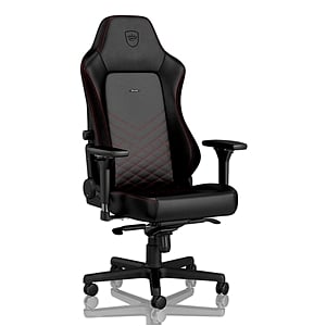 Noblechairs Hero cuero PU negro  rojo  Silla