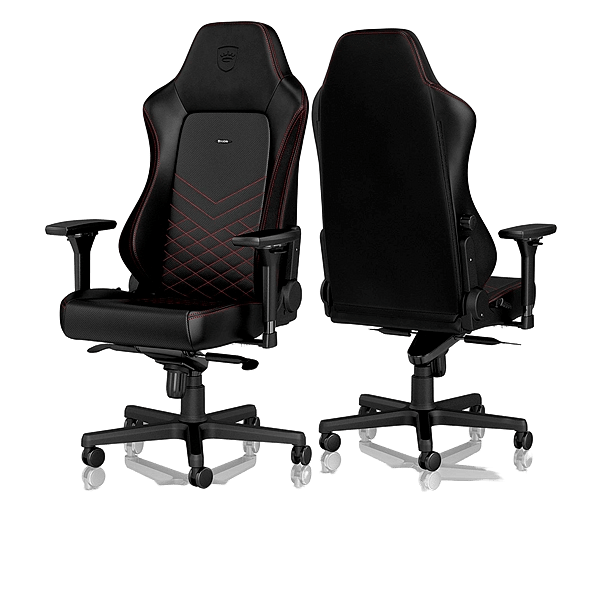 Noblechairs Hero cuero PU negro  rojo  Silla