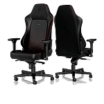 Noblechairs Hero cuero PU negro  rojo  Silla