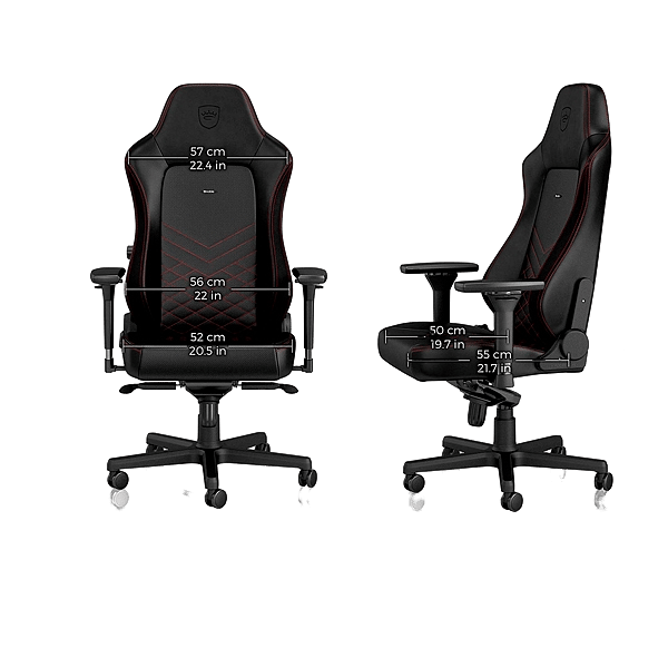 Noblechairs Hero cuero PU negro  rojo  Silla