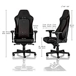Noblechairs Hero cuero PU negro  rojo  Silla