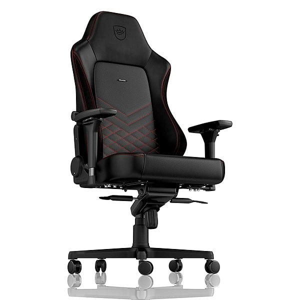 Noblechairs Hero cuero PU negro  rojo  Silla