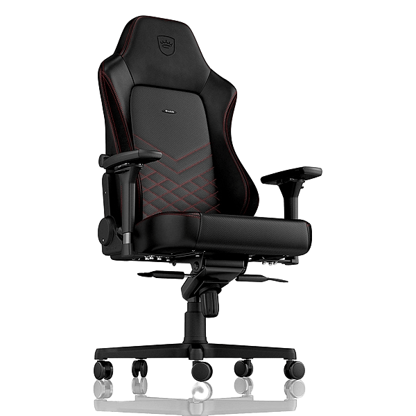 Noblechairs Hero cuero PU negro  rojo  Silla