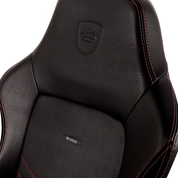 Noblechairs Hero cuero PU negro  rojo  Silla