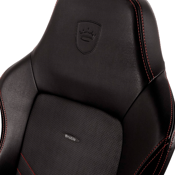 Noblechairs Hero cuero PU negro  rojo  Silla