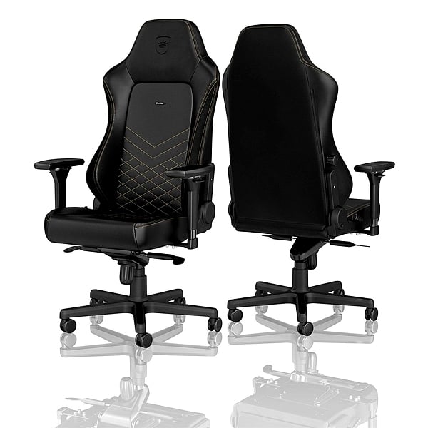 Noblechairs Hero cuero PU negro dorado  Silla