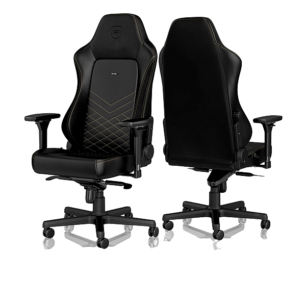 Noblechairs Hero cuero PU negro dorado  Silla