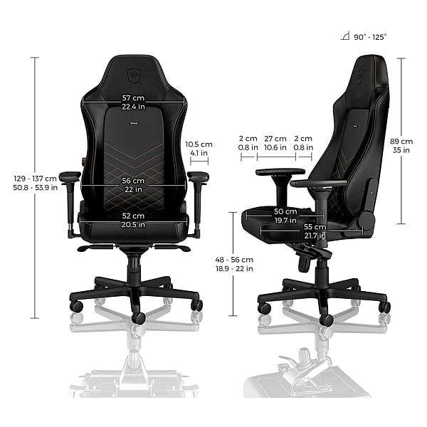 Noblechairs Hero cuero PU negro dorado  Silla