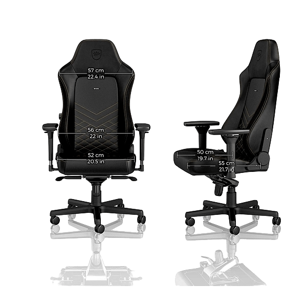 Noblechairs Hero cuero PU negro dorado  Silla