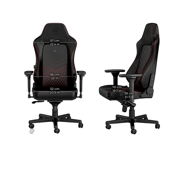 Noblechairs Hero cuero negro  rojo  Silla