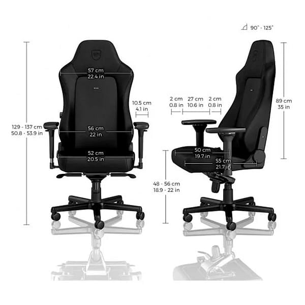 Noblechairs Hero cuero PU black edition  Silla