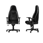 Noblechairs Icon cuero PU negro  blanco  Silla Noblechairs Icon cuero PU negro  blanco  Silla