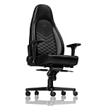 Noblechairs Icon cuero PU negro  blanco  Silla