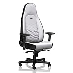Noblechairs Icon cuero PU blanco  negro  Silla