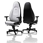 Noblechairs Icon cuero PU blanco  negro  Silla