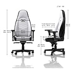 Noblechairs Icon cuero PU blanco  negro  Silla